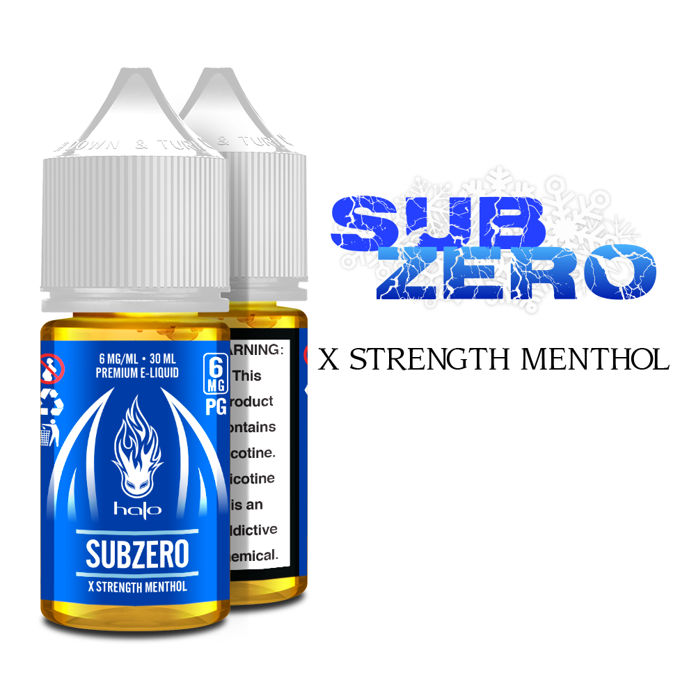 SubZero Menthol Vape Juice Concentrated Menthol EJuice Halo